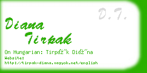 diana tirpak business card